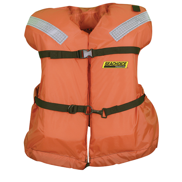 Seachoice Type I Offshore Jacket Reflect Tape, Adult, Flouro Orange, Over 90 lb. 85930